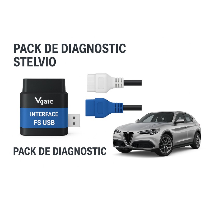 Pack spécial Fiat 500 X : Matériel + Logiciel Multiecuscan en français (Version USB)