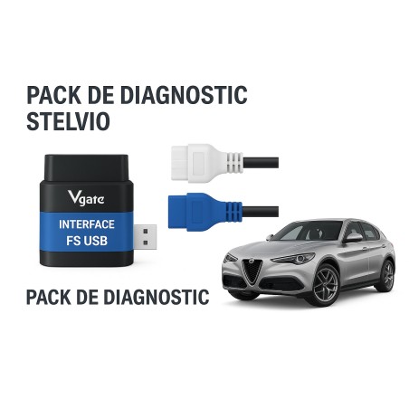 Pack spécial Fiat 500 X : Matériel + Logiciel Multiecuscan en français (Version USB)