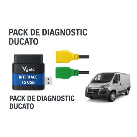 Pack spécial Ducato type 250/290  : Matériel + Logiciel Multiecuscan en français (Version USB)